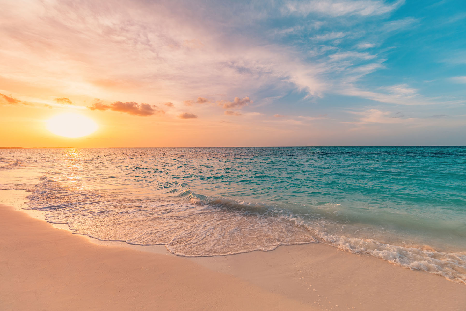 PlateART Duschrückwand Strand Sonnenuntergang